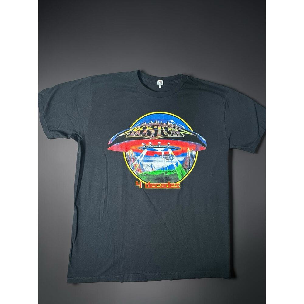 Boston Band 2016 40th Anniversary Tour T Shirt Men’s Large Black Graphic